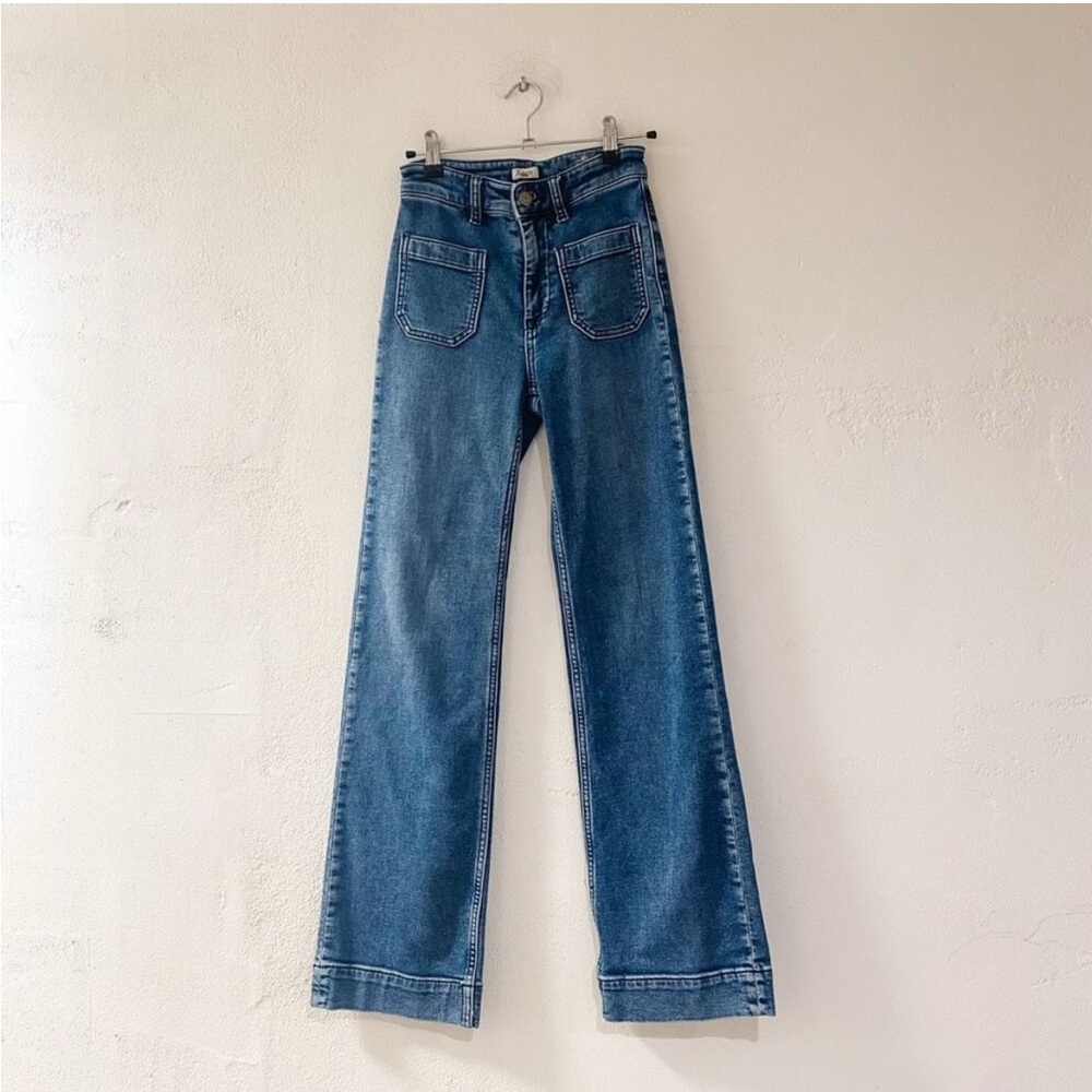 Faherty Stretch Terry Patch Pocket Jean in Riverton Wash Size 24